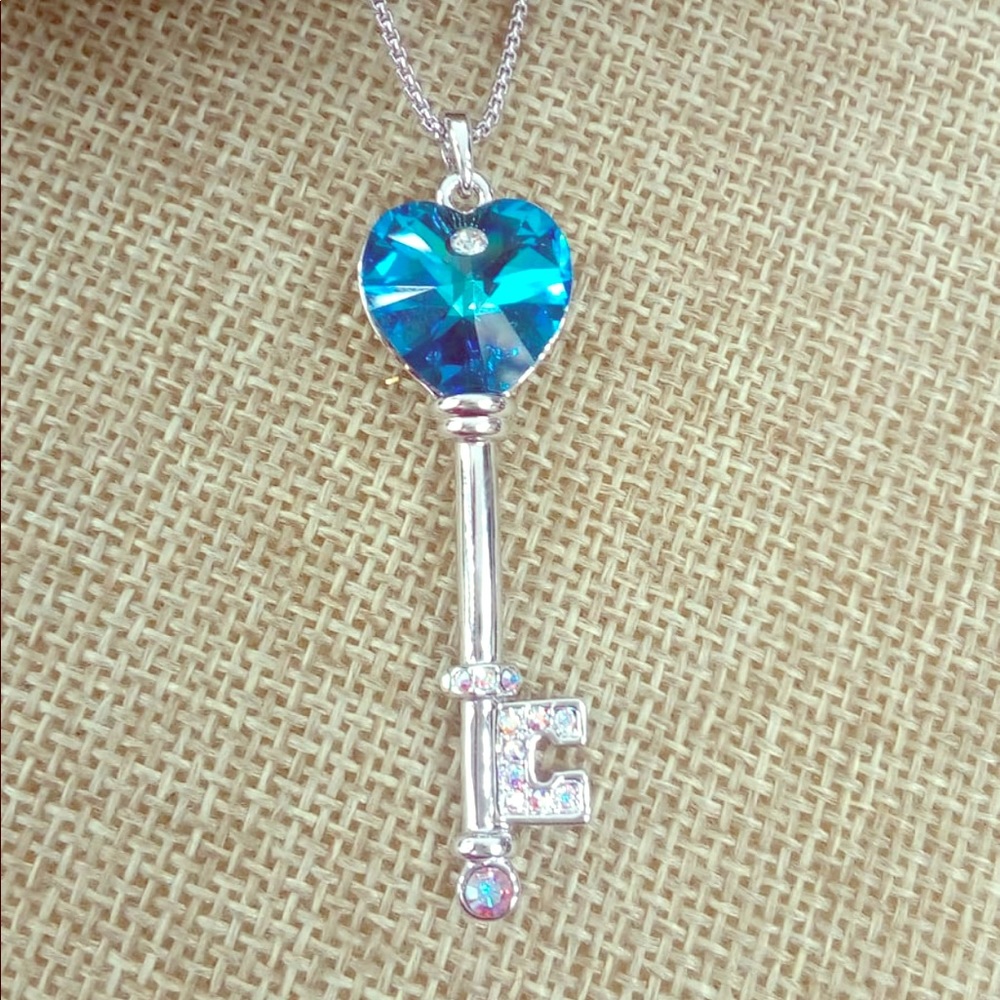 key pendant with necklace